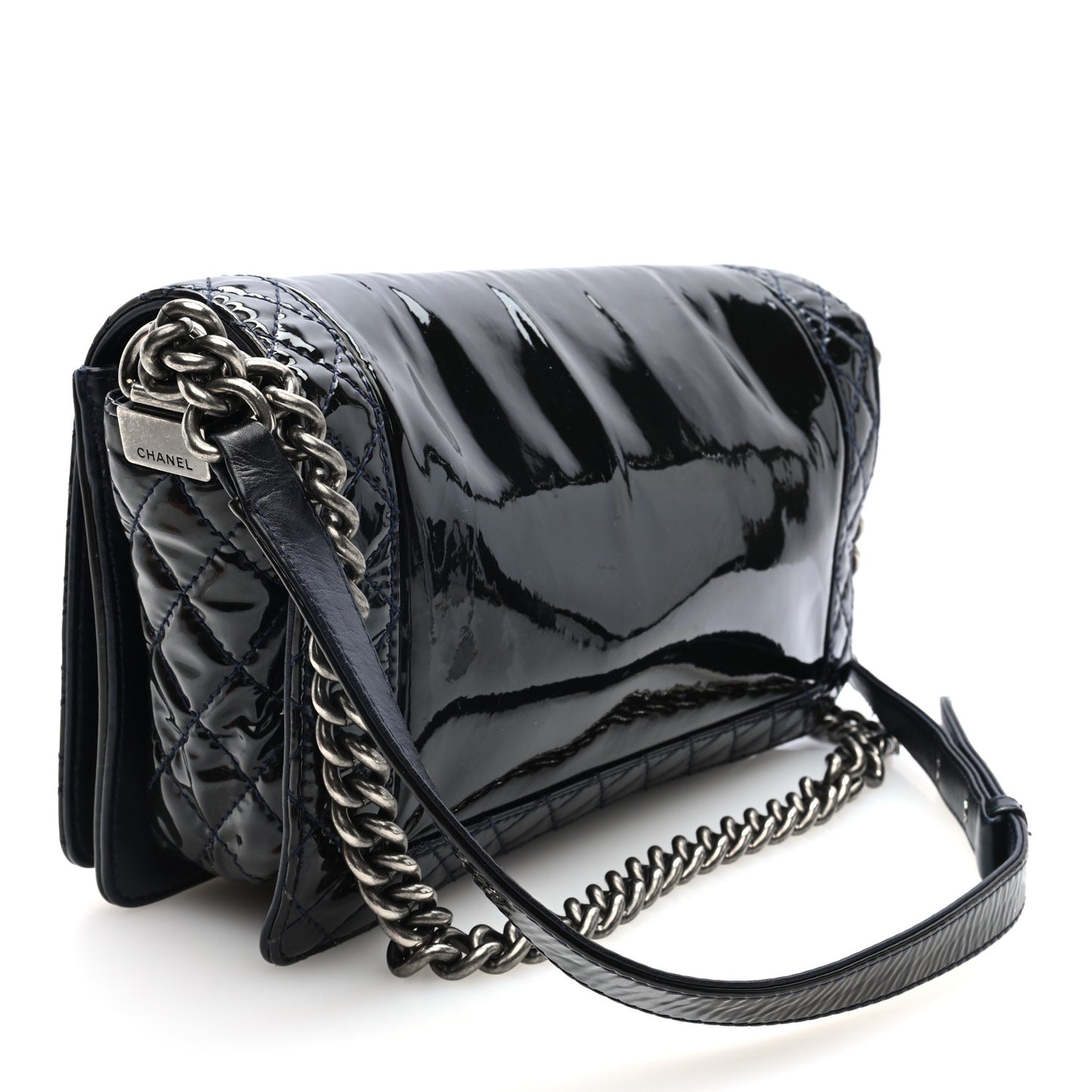 Patent New Medium Boy Reverso Flap Black