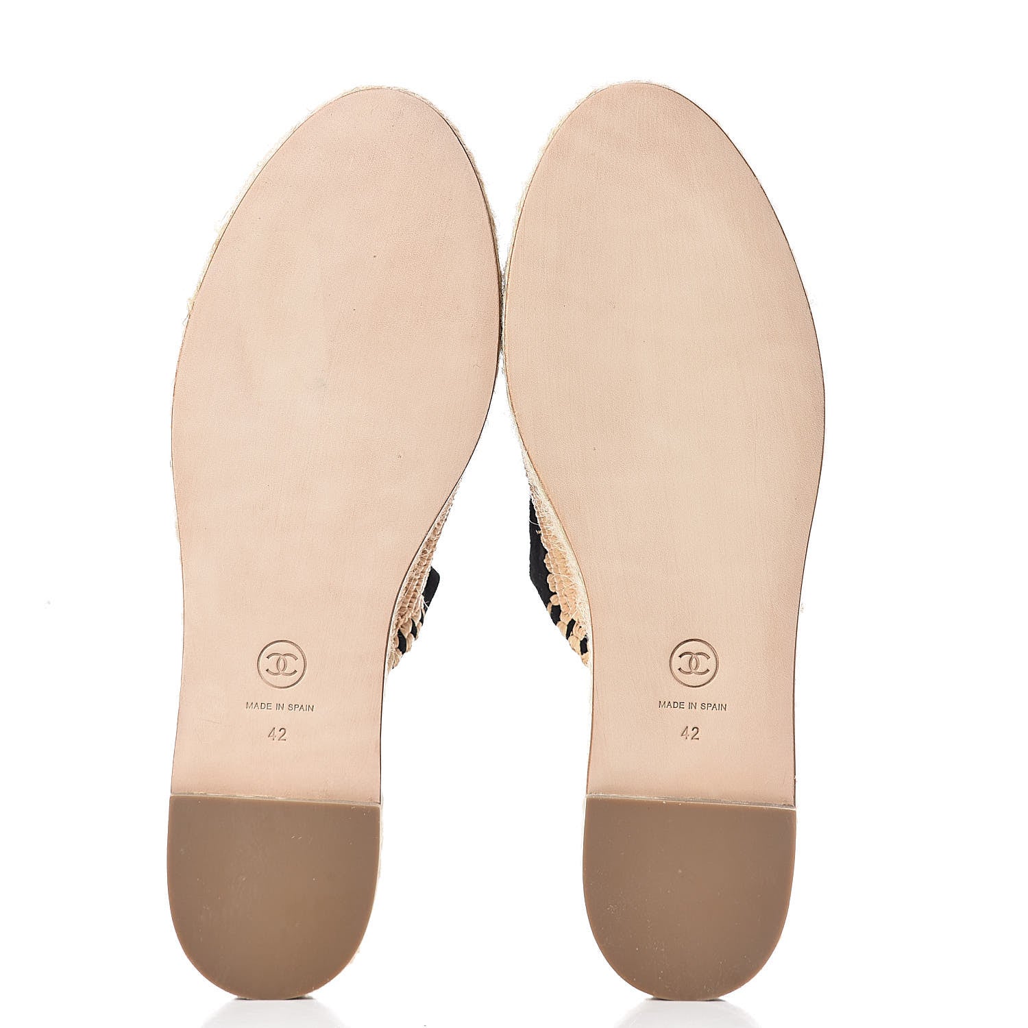 Chanel Suede Grosgrain CC Espadrille Mules 42 Black 5 of 12