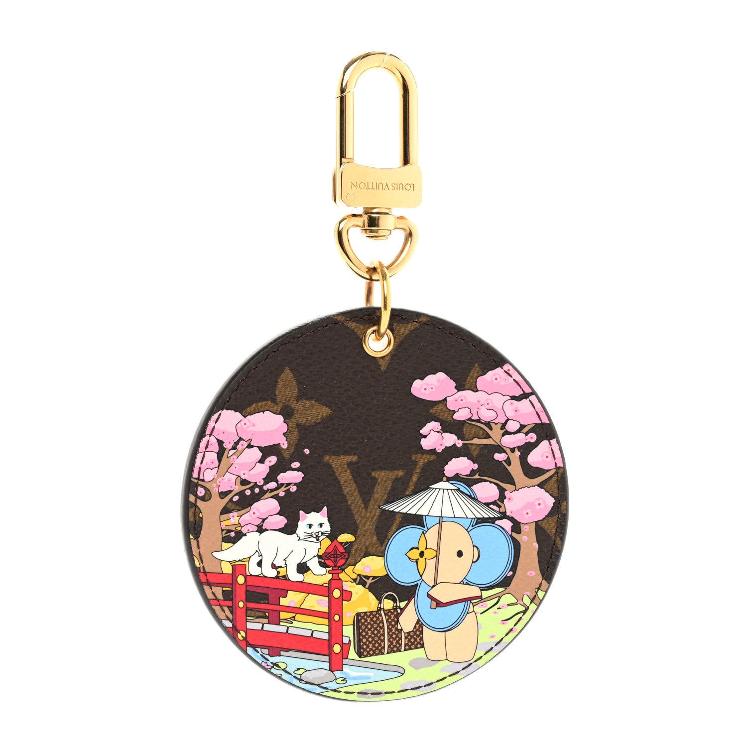 Louis Vuitton Monogram 2021 Christmas Animation Japanese Garden Bag Charm Key Ring Wisteria Pink 1 of 5