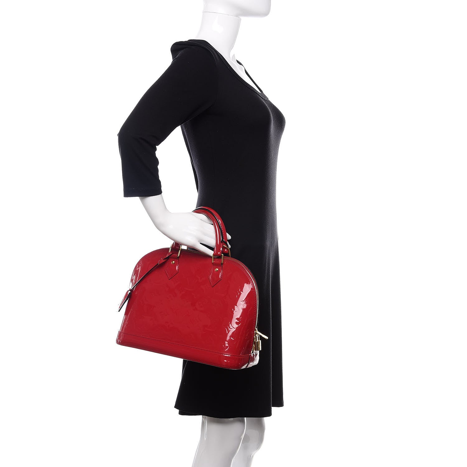 Louis Vuitton Vernis Alma PM Magenta 2 of 14