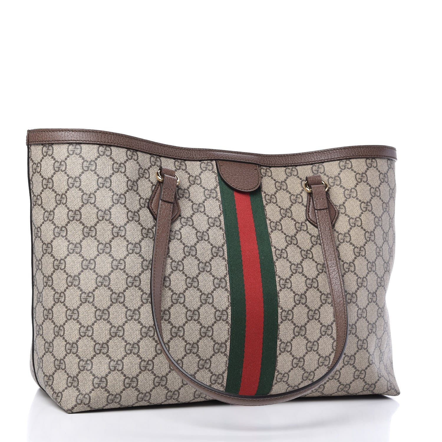 Gucci GG Supreme Monogram Medium Ophidia Shopping Tote Brown 3 of 10
