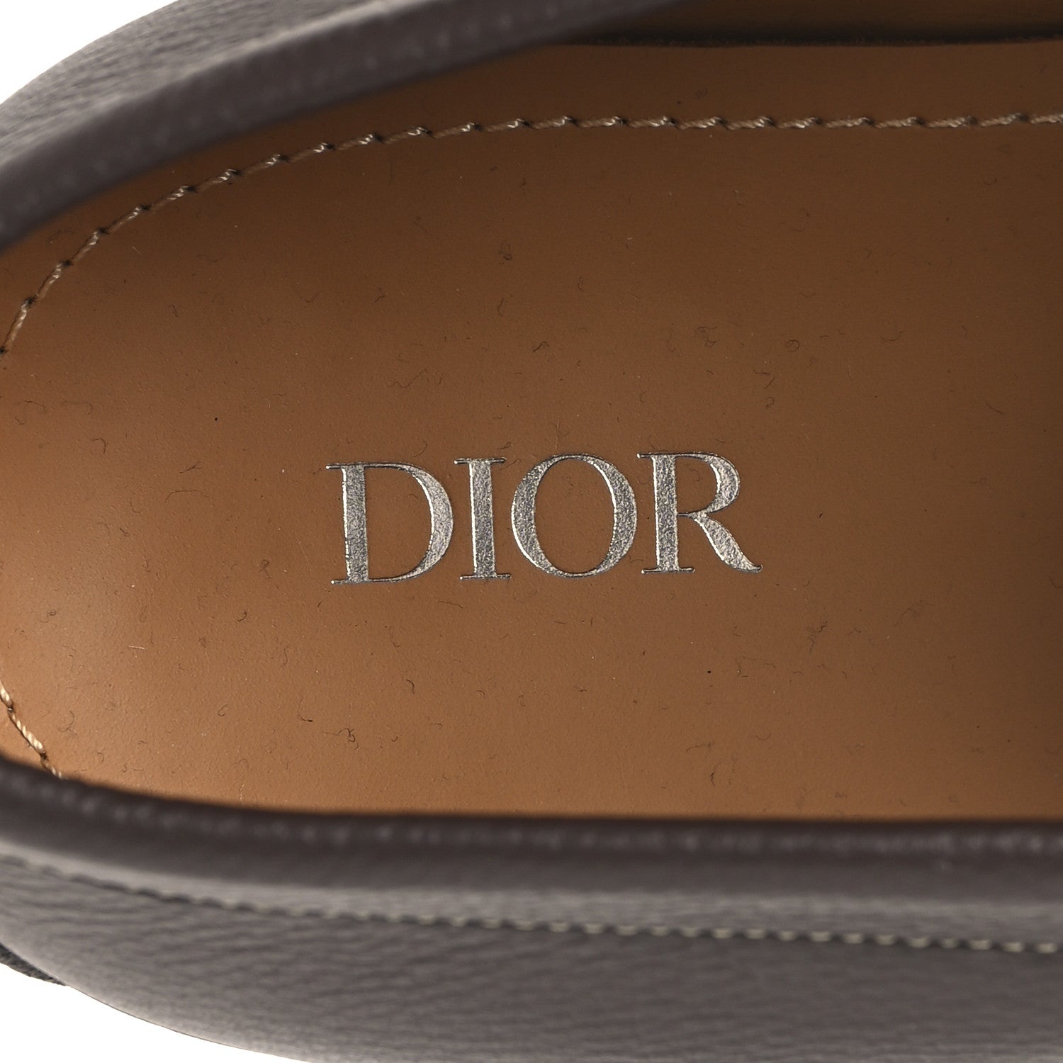 Christian Dior Grained Calfskin Dior Granville Men Loafers 43 Brown 9 of 10