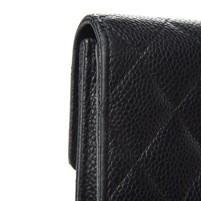 Chanel Caviar Quilted Large Gusset Flap Wallet Black 11 of 14