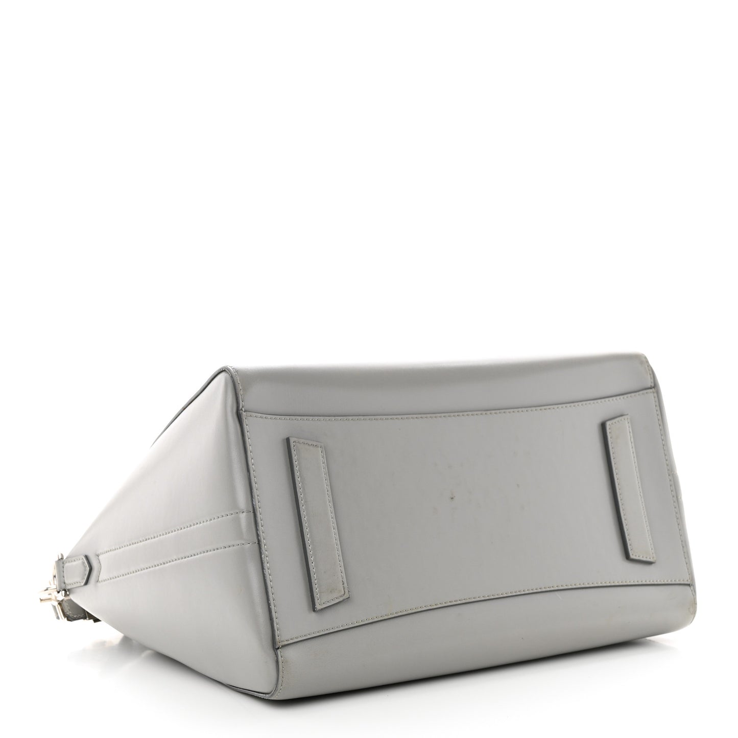 Shiny Lord Calfskin Medium Antigona Pearl Grey