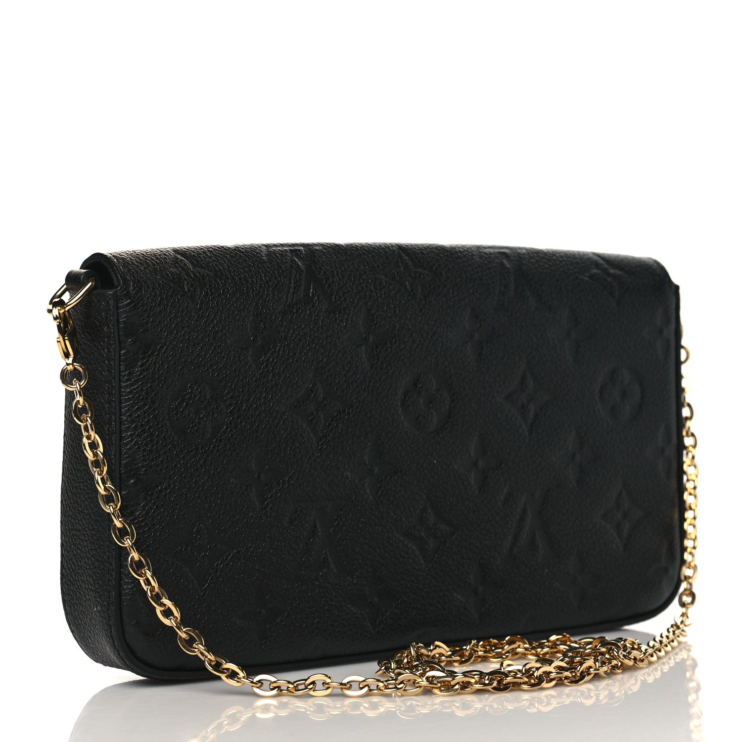Louis Vuitton Empreinte Pochette Felicie Chain Wallet Black 3 of 11
