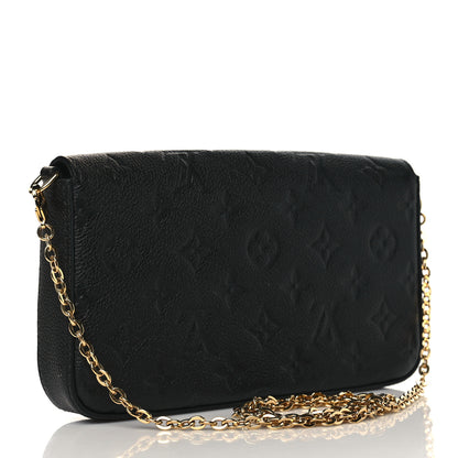 Louis Vuitton Empreinte Pochette Felicie Chain Wallet Black 3 of 11