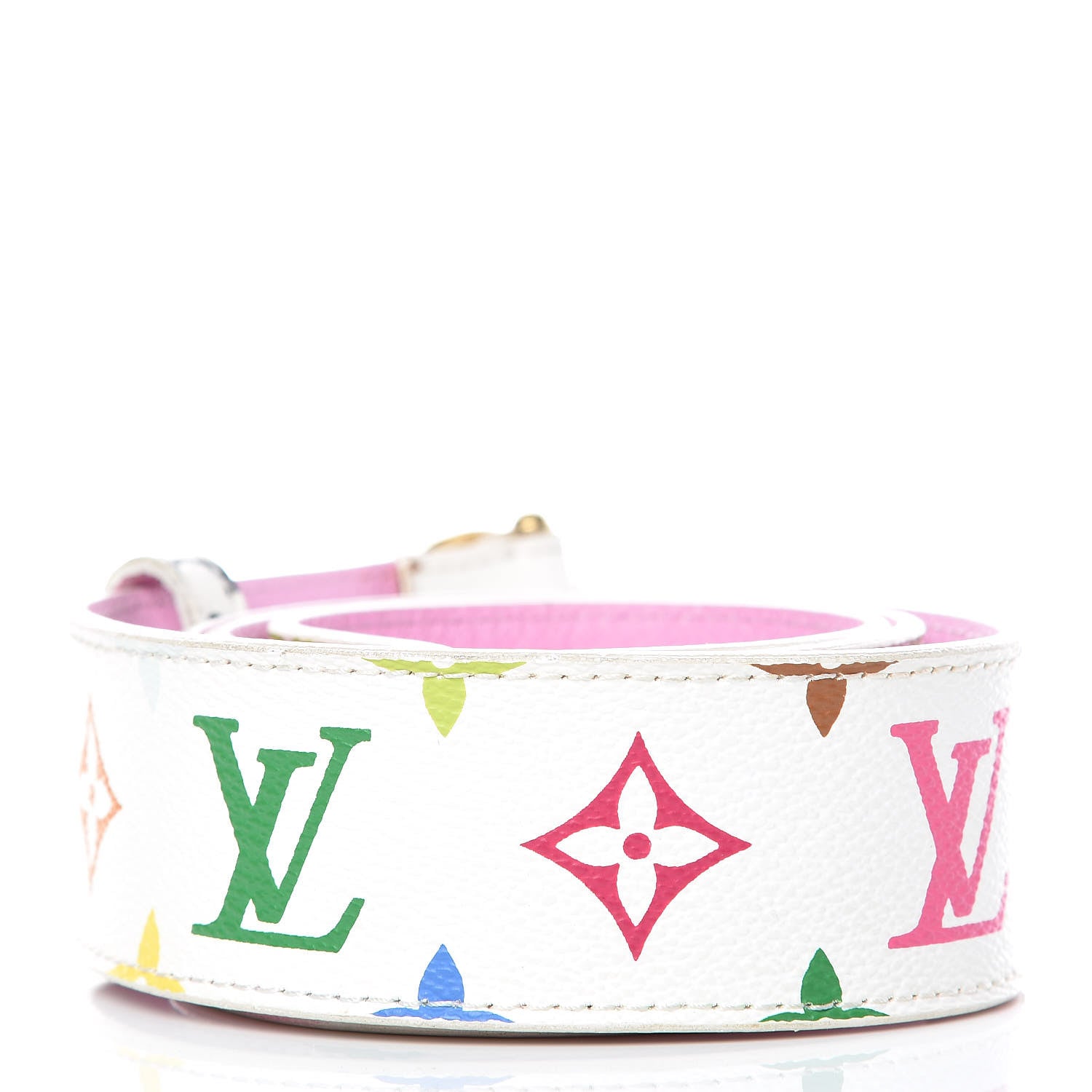 Louis Vuitton Monogram Multicolor Trunks and Bags Belt 80 32 White 3 of 10