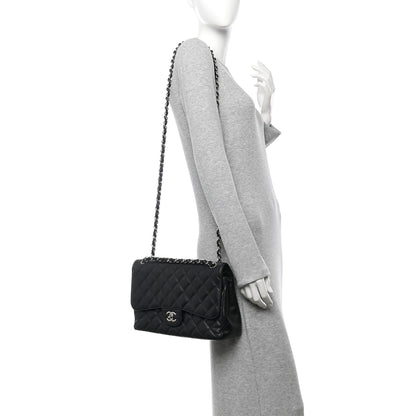 Chanel Caviar Quilted Jumbo Double Flap Black 2 of 10