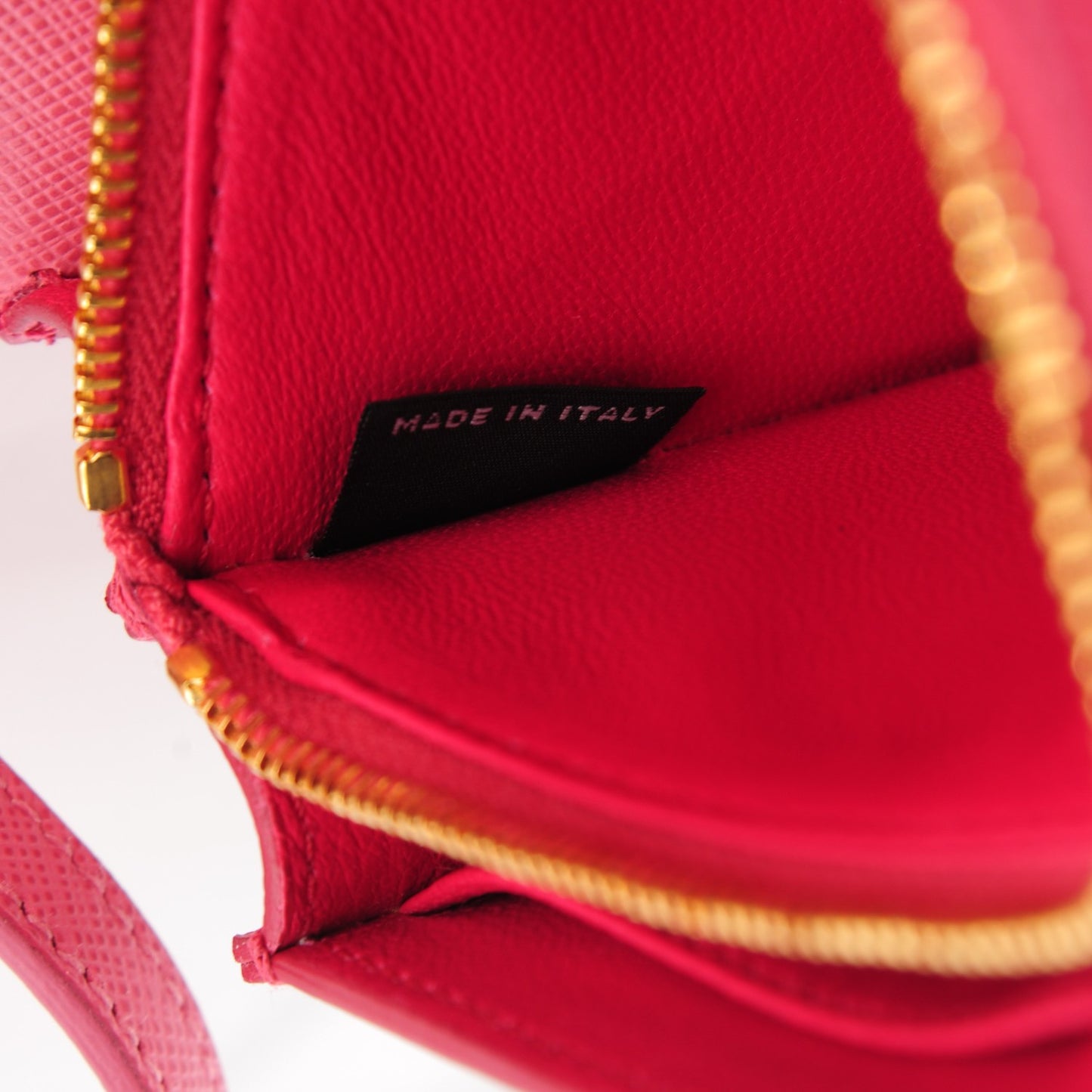 Saffiano Lux Bi-Color Mini Crossbody Bag Peonia Geranio