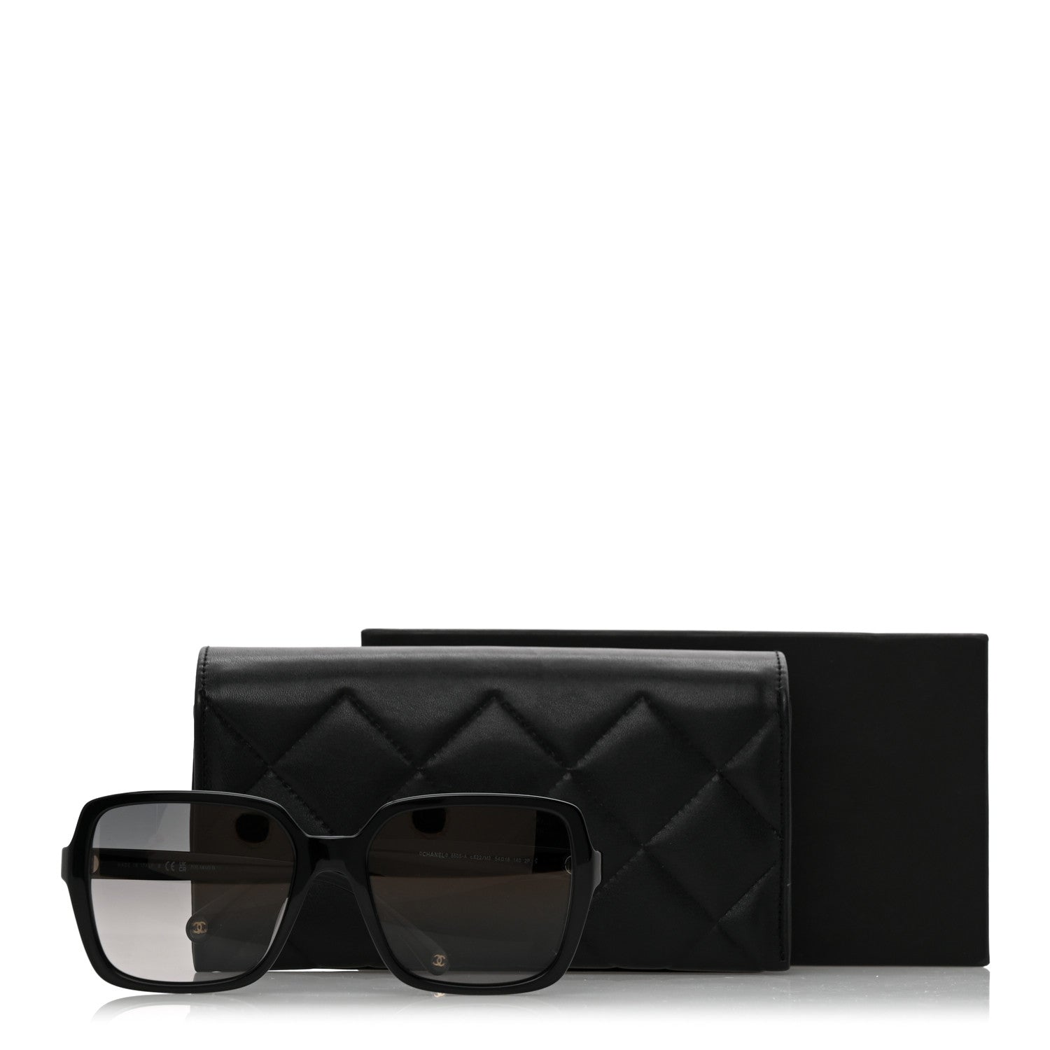 Chanel Acetate Polarized Square Sunglasses 5505-A Black 7 of 7