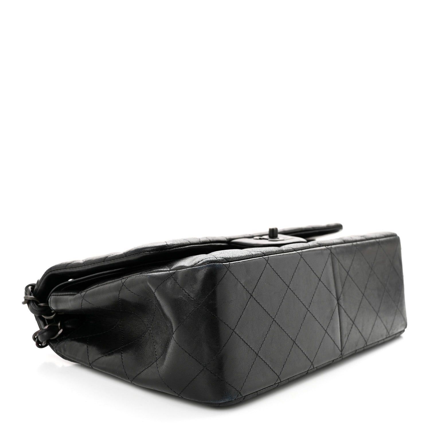 Chanel Lambskin Quilted Jumbo Double Flap So Black 4 of 14
