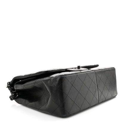 Chanel Lambskin Quilted Jumbo Double Flap So Black 4 of 14