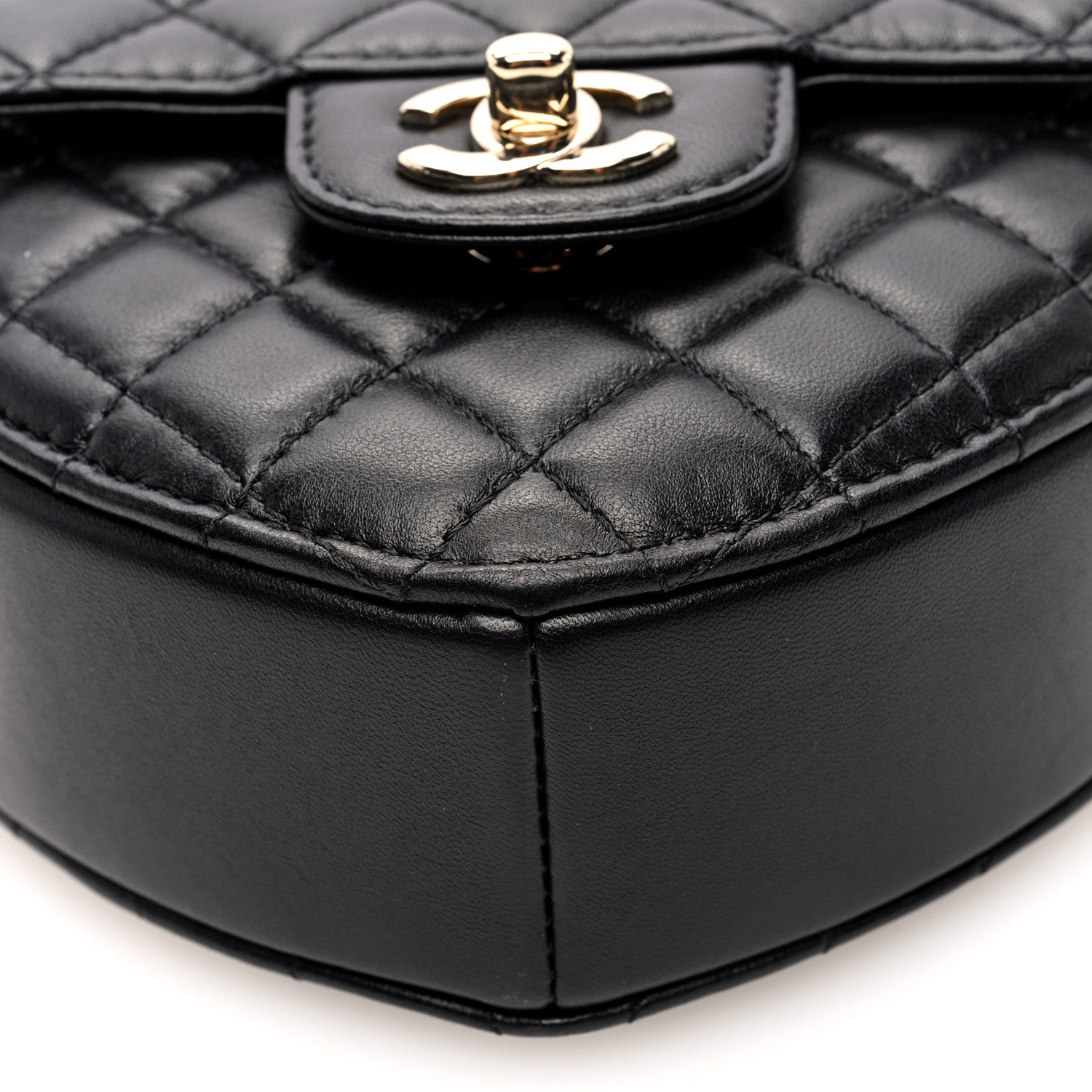 Chanel Lambskin Quilted CC In Love Heart Bag Black 9 of 9