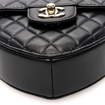 Chanel Lambskin Quilted CC In Love Heart Bag Black 9 of 9