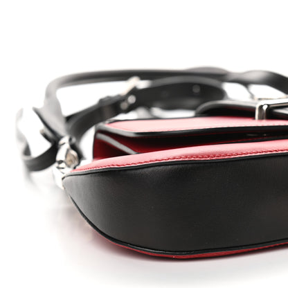 Prada City Calfskin Sidonie Shoulder Bag Rosso Black 7 of 10