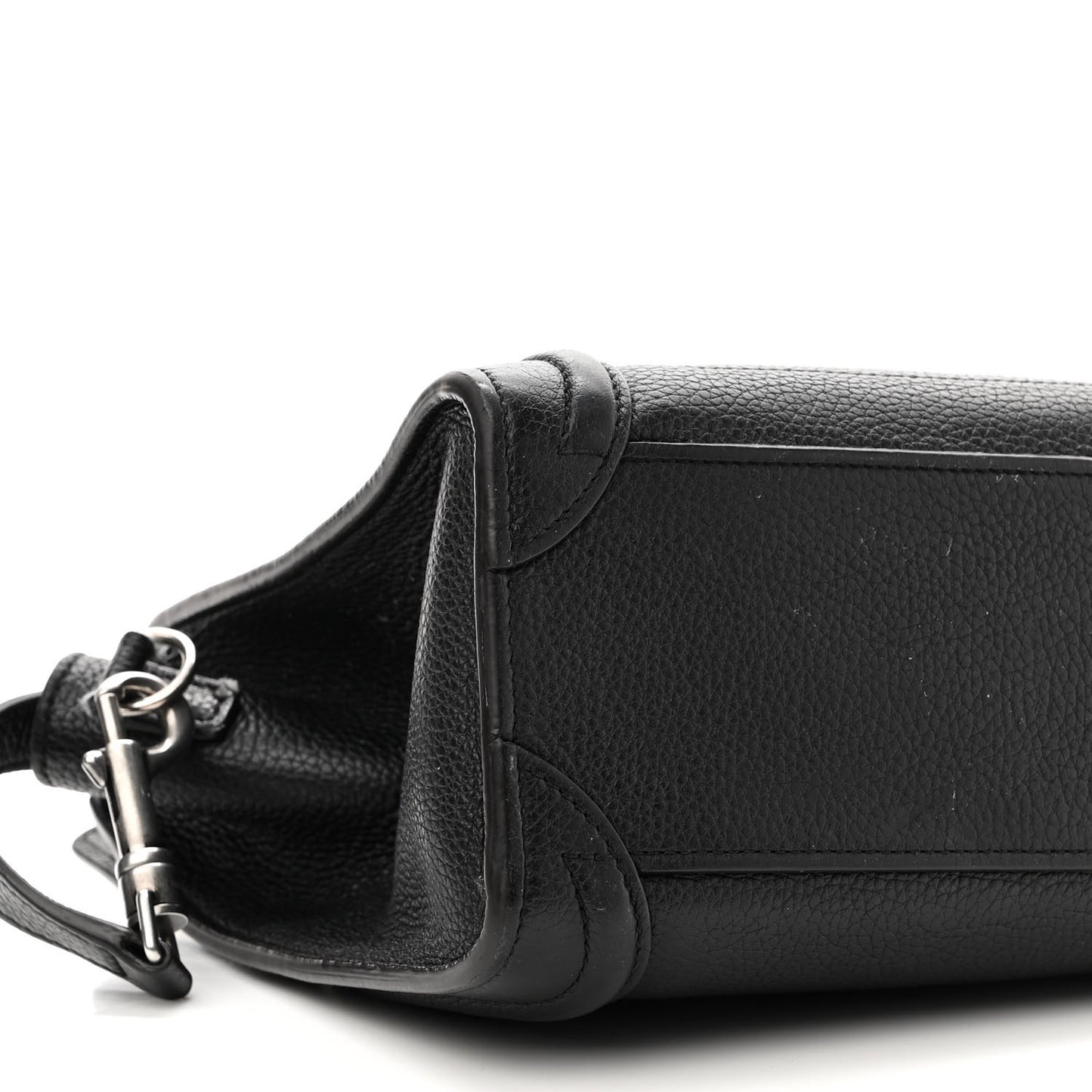 Drummed Calfskin Nano Luggage Black
