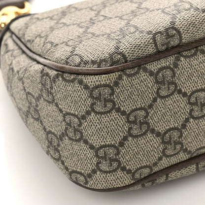 Gucci GG Supreme Monogram Textured Dollar Calfskin Web Small Ophidia GG Handbag Beige Ebony New Acero 7 of 10