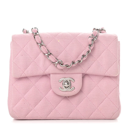 Chanel Jersey Quilted Mini Square Flap Pink 1 of 16
