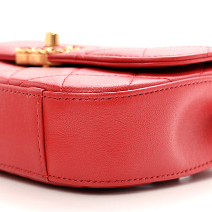 Chanel Lambskin Quilted Chain Infinity Waist Belt Bag Red 9 of 12