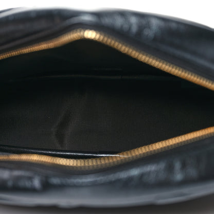 Chanel Iridescent Lambskin Quilted Double Zip Pouch Black 5 of 11