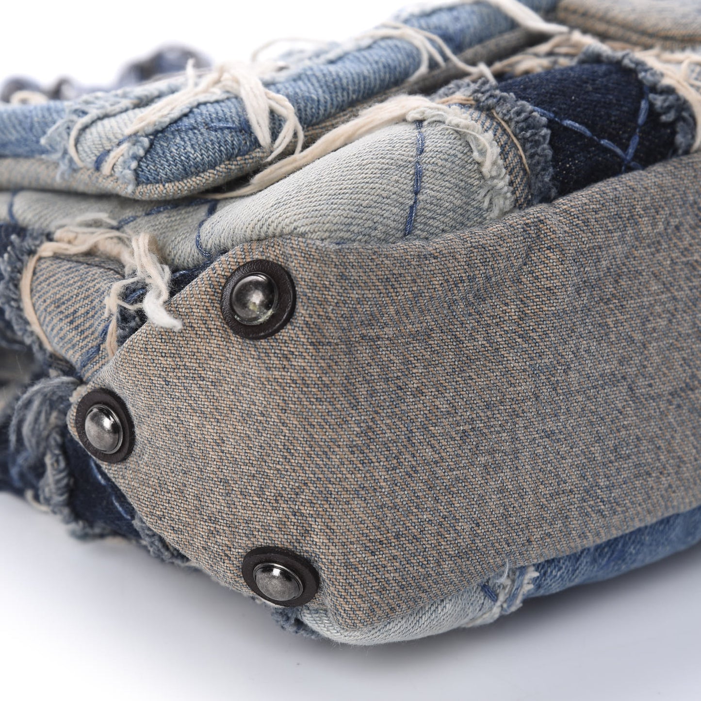 Denim Patchwork Paris Dallas Single Flap Blue
