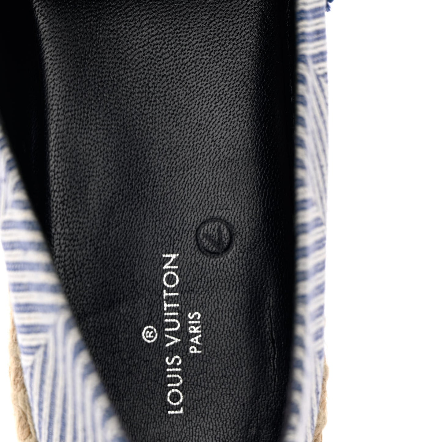 Canvas Monogram Sail Away Espadrille Flats 37.5 Marine