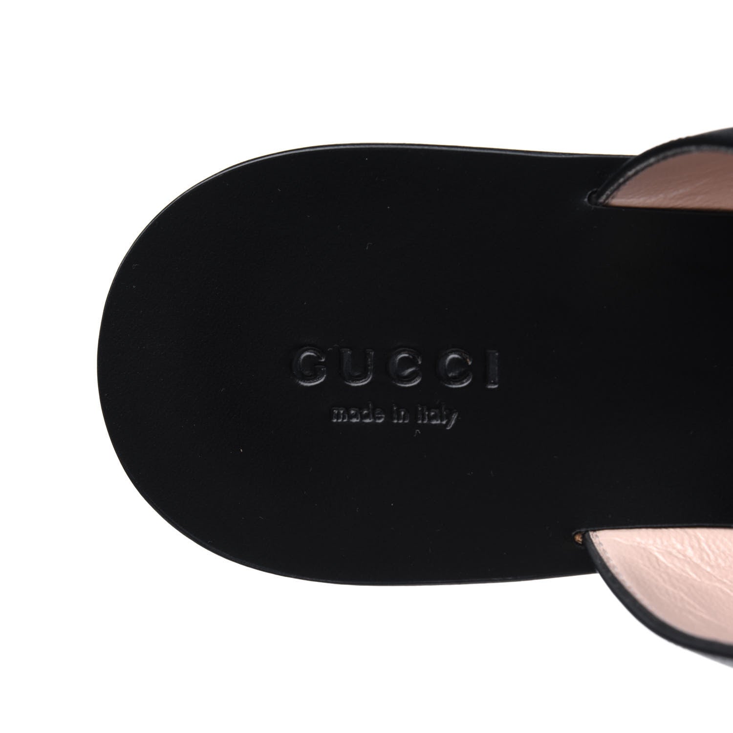 Gucci Calfskin GG Marmont Thong Sandals 37.5 Black 7 of 12