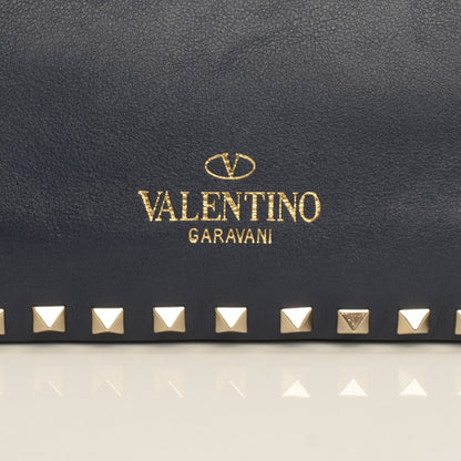 Valentino Garavani Vitello Medium Rockstud Tote Marine 6 of 9