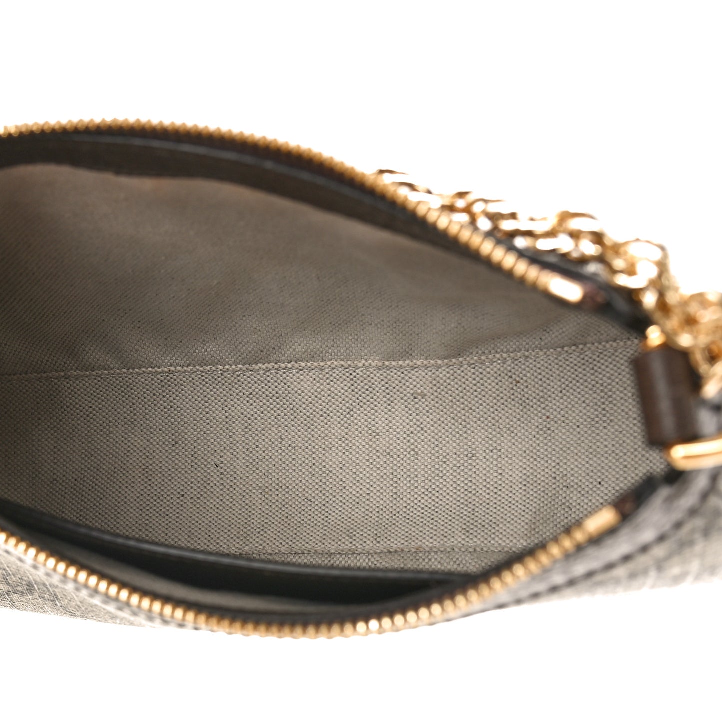 GG Supreme Monogram Textured Dollar Calfskin Web Small Ophidia GG Handbag Beige Ebony New Acero