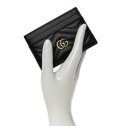 Gucci Calfskin Matelasse GG Marmont Card Holder Black 2 of 10