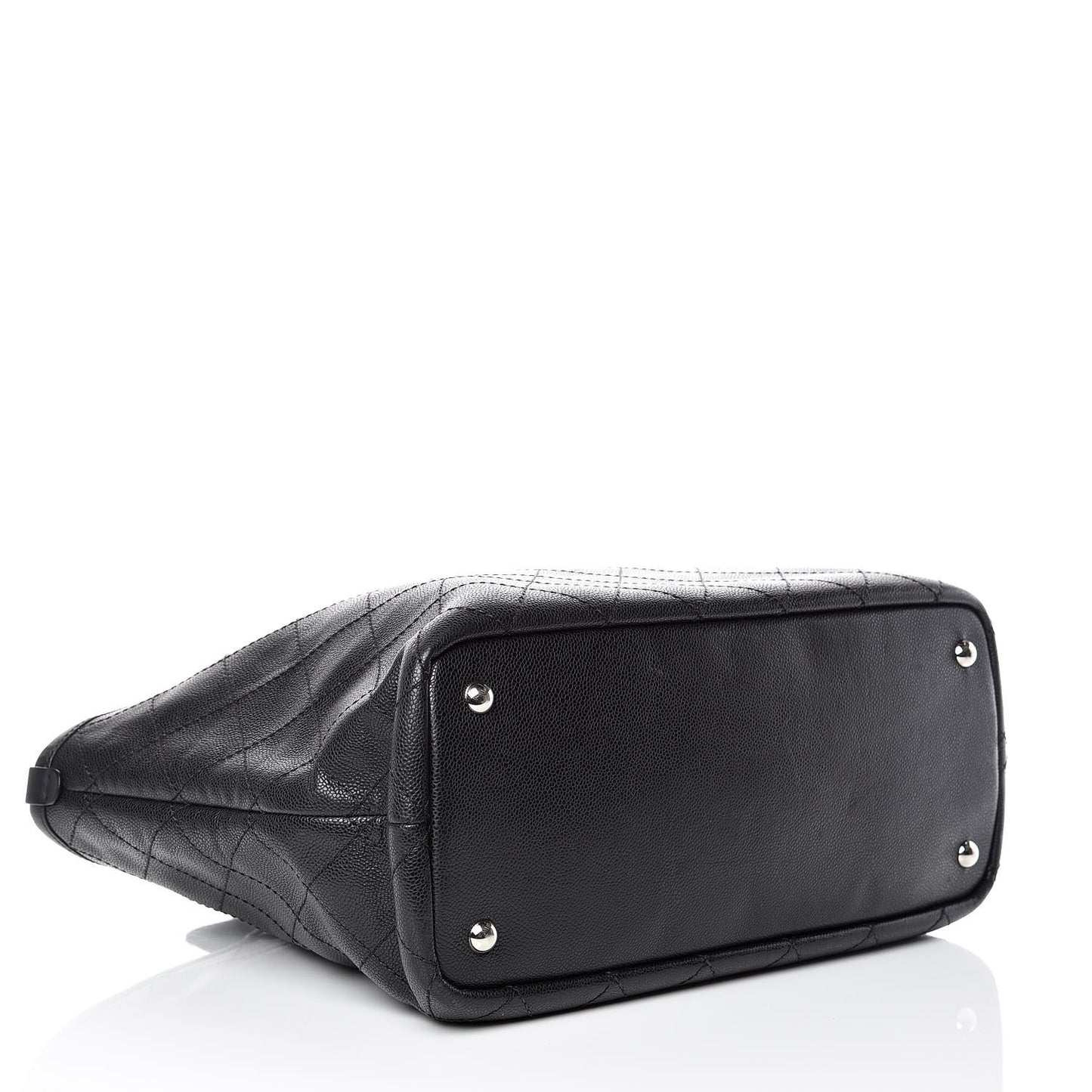 Grained Calfskin Shopping Fever Tote Black