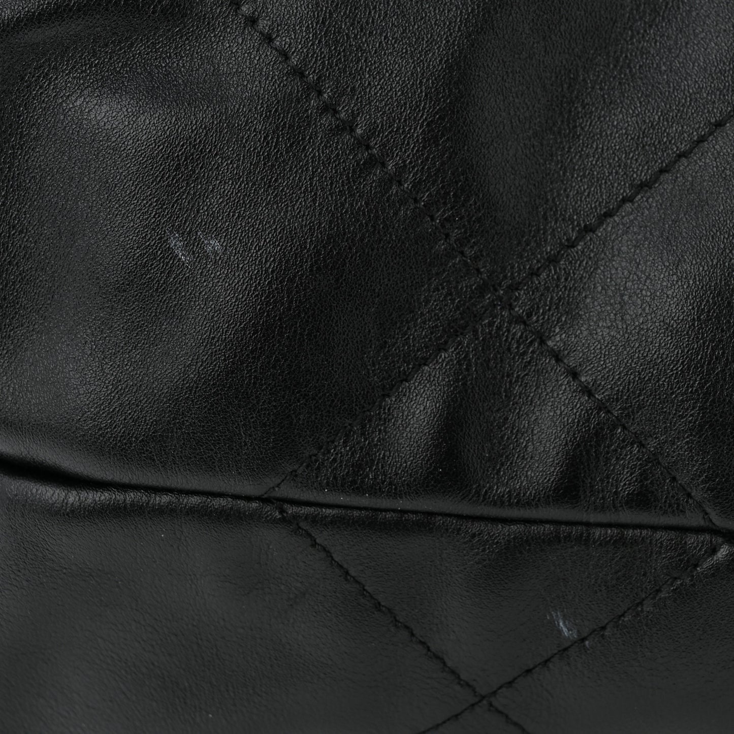 Shiny Calfskin Quilted Large Chanel 22 Black