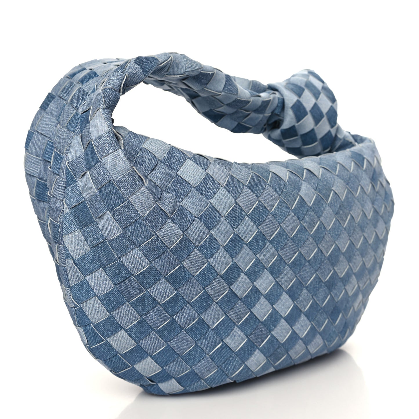 Nappa Denim Effect Intrecciato Teen Jodie Hobo Denim