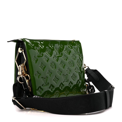Louis Vuitton Patent Embossed Monogram Coussin PM Green Black 3 of 12