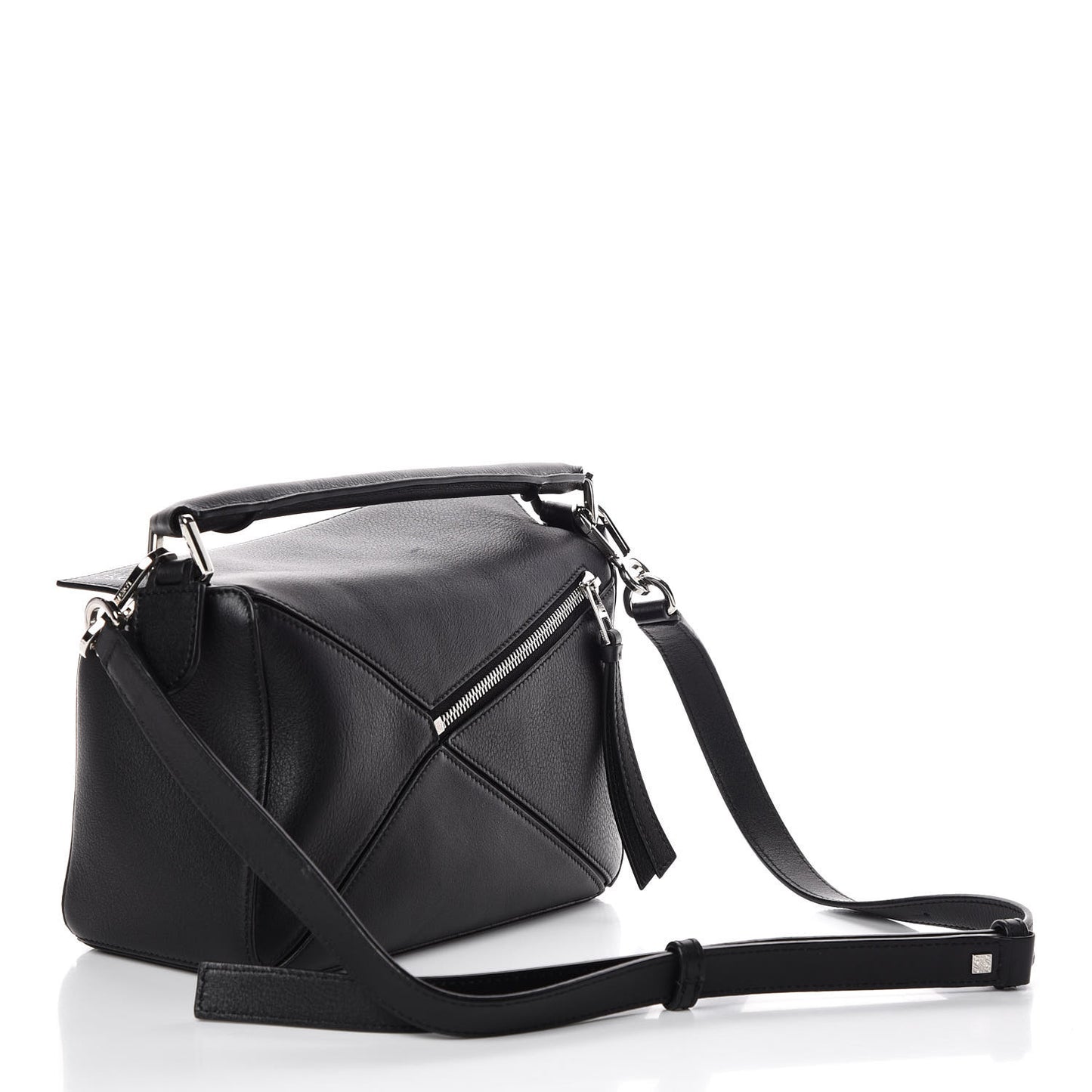 Calfskin Small Puzzle Bag Black