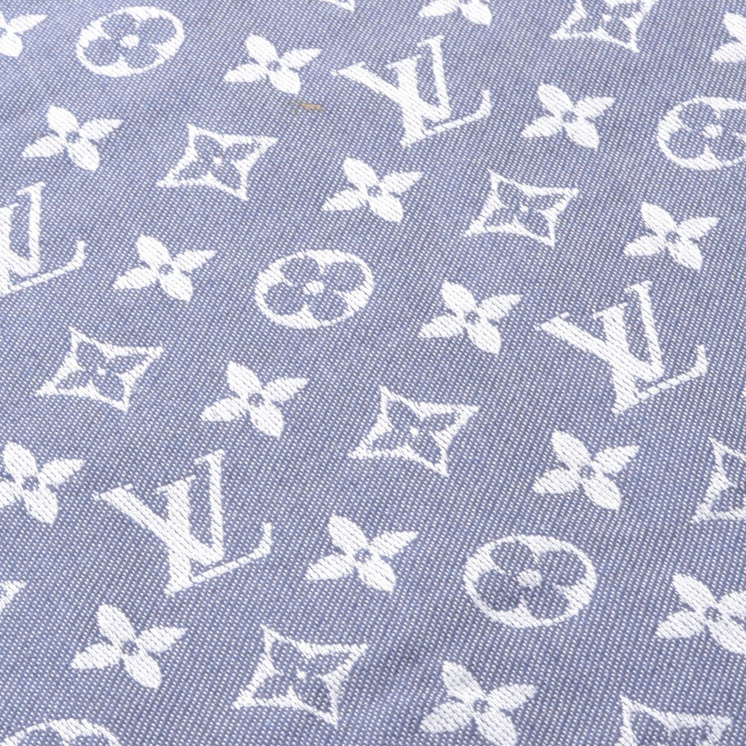 Louis Vuitton Wool Silk Monogram Denim Shawl 6 of 10