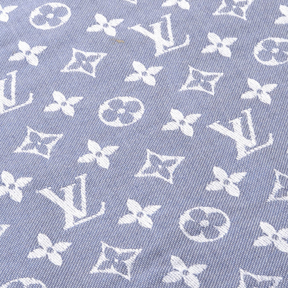 Louis Vuitton Wool Silk Monogram Denim Shawl 6 of 10