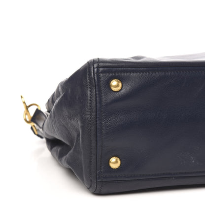 Prada Soft Calfskin Double Zip Shoulder Bag Baltico 9 of 11