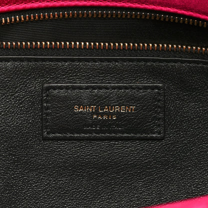 Saint Laurent Satin Quilted Sade Puffer Envelope Clutch Bubblegum 6 of 8