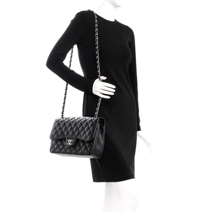 Chanel Caviar Quilted Jumbo Double Flap Black 2 of 9