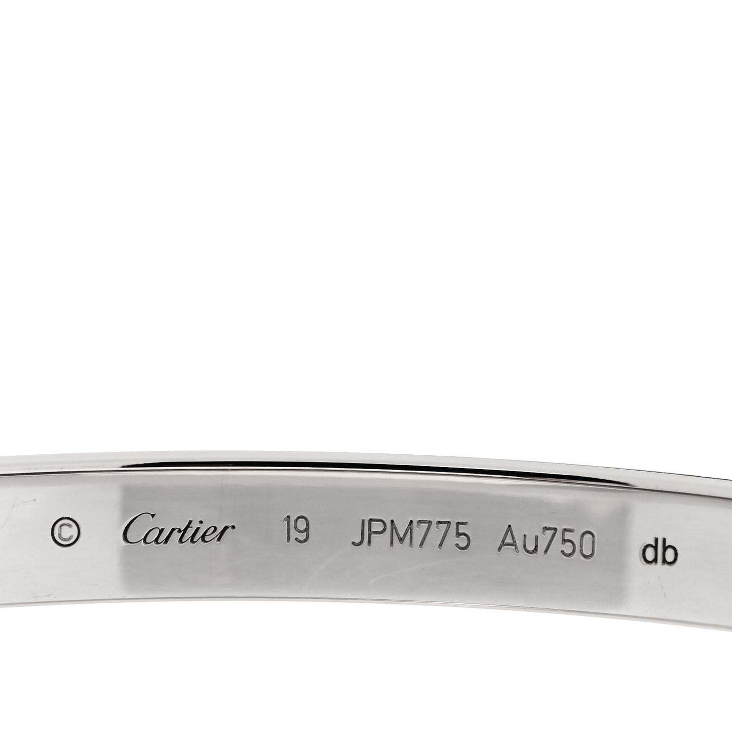 18K White Gold LOVE Bracelet 19