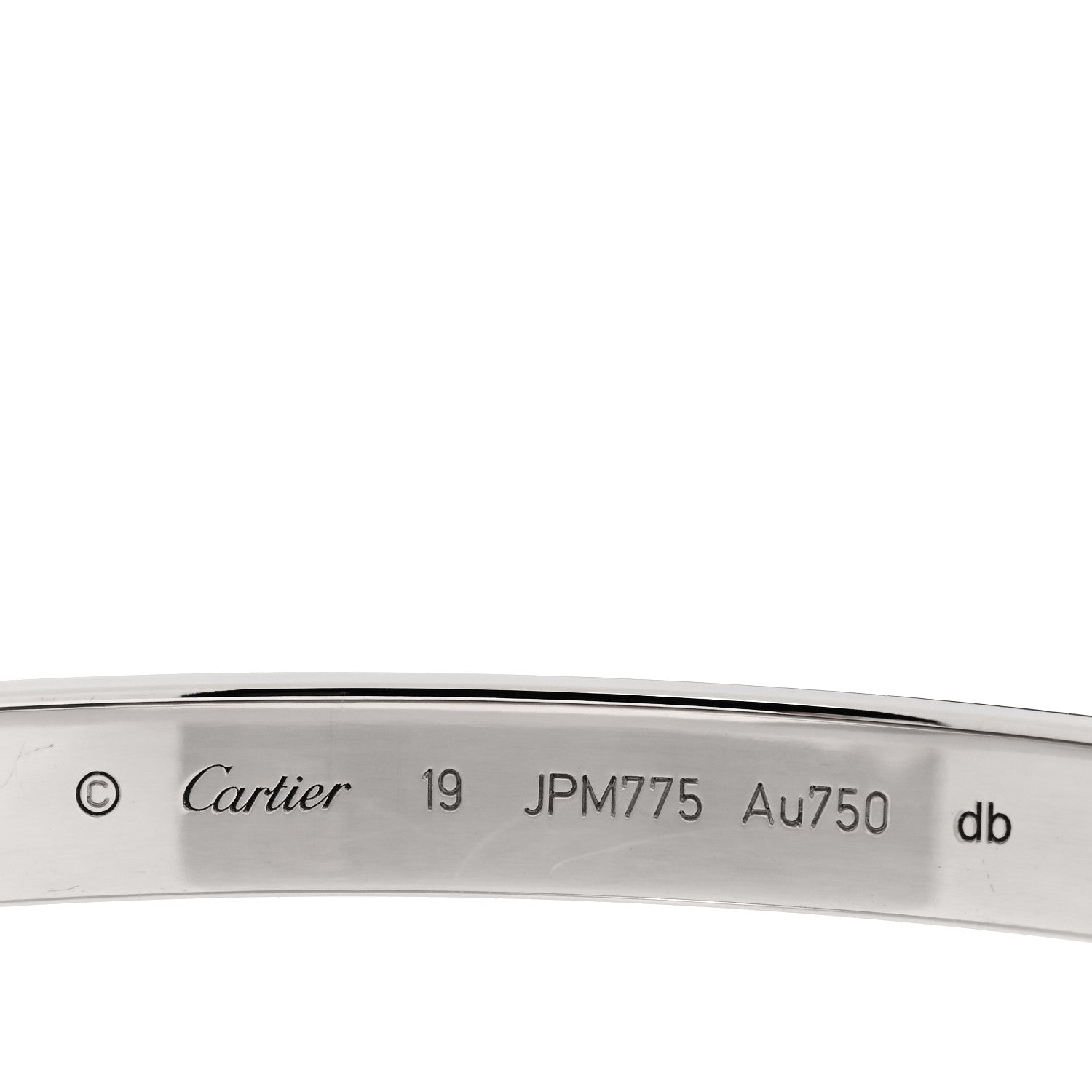 Cartier 18K White Gold LOVE Bracelet 19 3 of 5