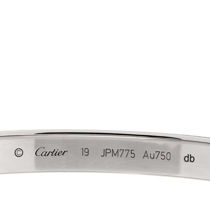Cartier 18K White Gold LOVE Bracelet 19 3 of 5