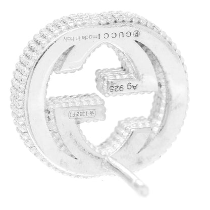 Gucci Sterling Silver Interlocking G Stud Earrings 4 of 5