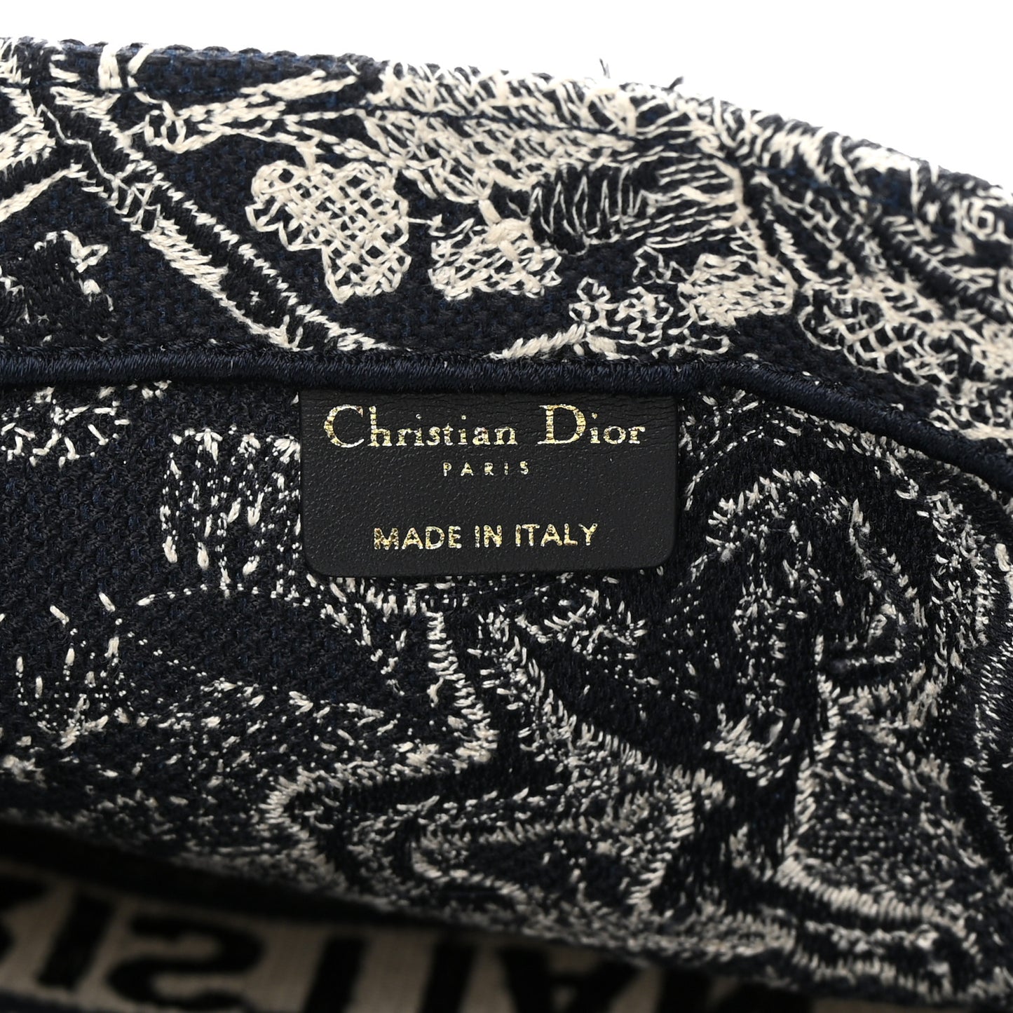 Canvas Embroidered Large Dioriviera Toile De Jouy Reverse Book Tote Blue