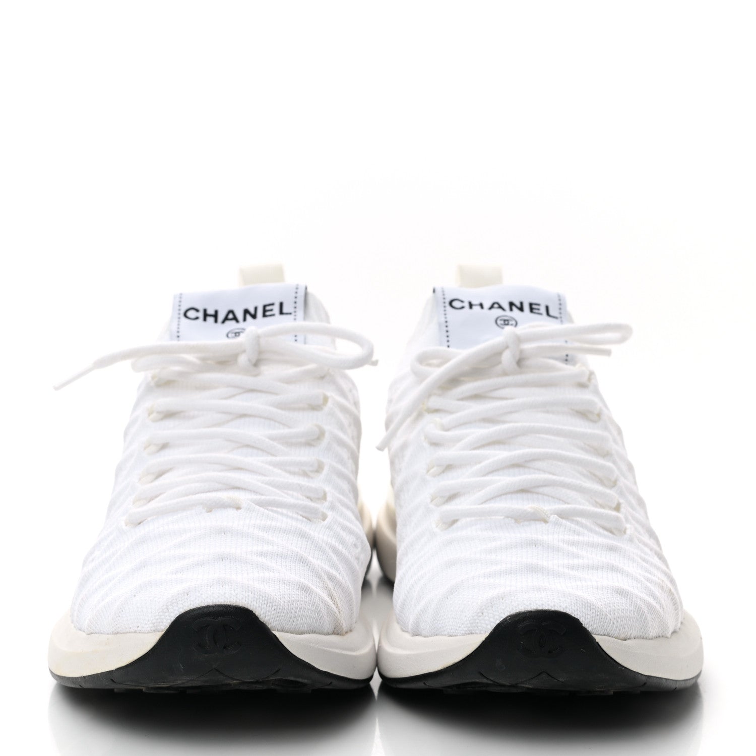 Chanel Mixed Fibers Quilted Womens CC Sneakers 39 White 2 of 7