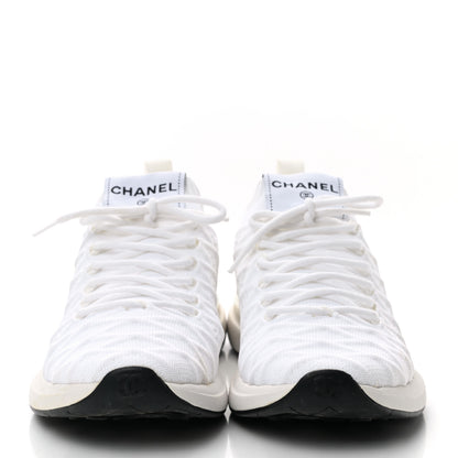 Chanel Mixed Fibers Quilted Womens CC Sneakers 39 White 2 of 7