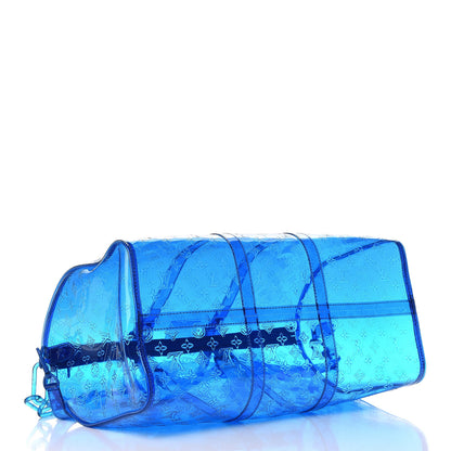 Louis Vuitton PVC Monogram Keepall Bandouliere 50 Blue 5 of 11
