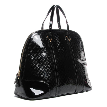 Gucci Patent Microguccissima Large Nice Top Handle Dome Bag Black 3 of 7