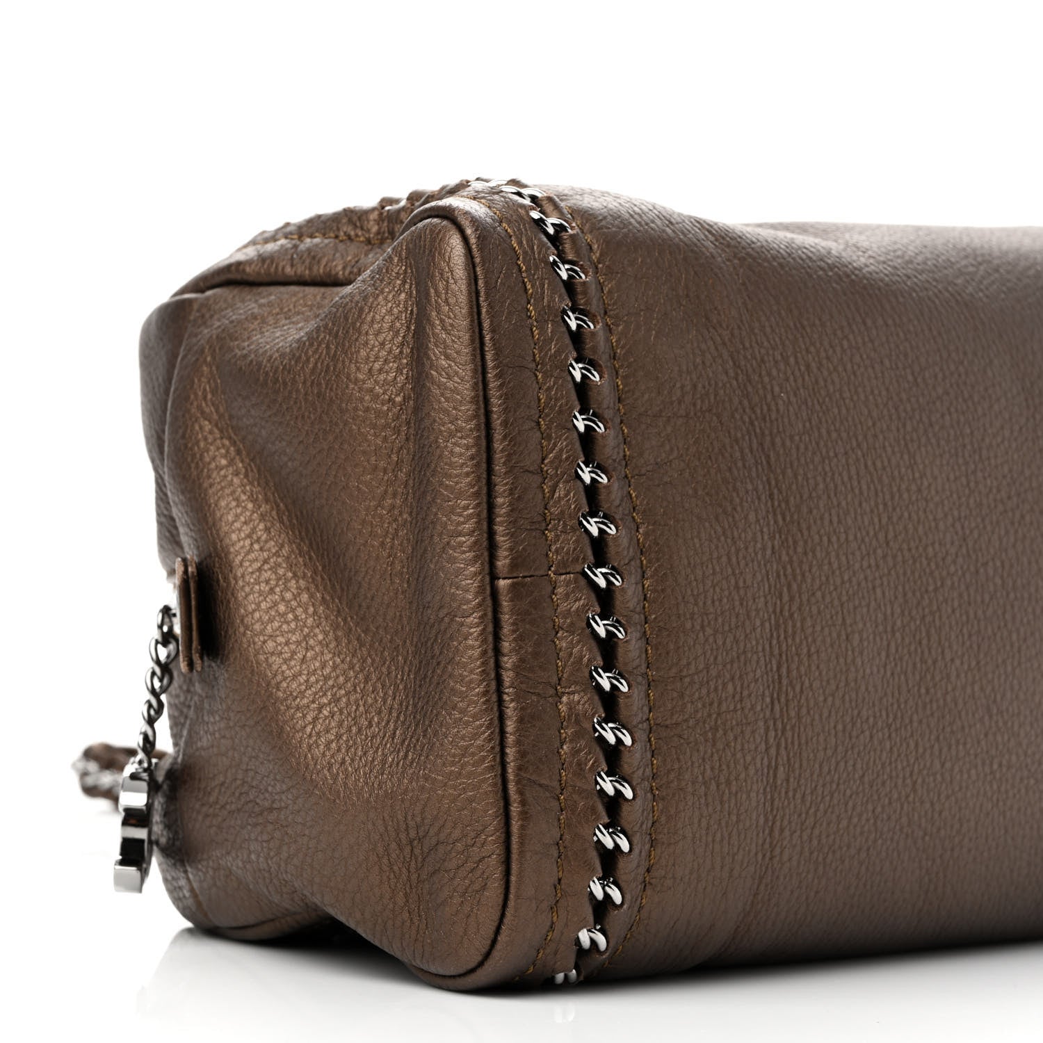 Chanel Metallic Goatskin Medium Luxe Ligne Bowler Bronze 8 of 10